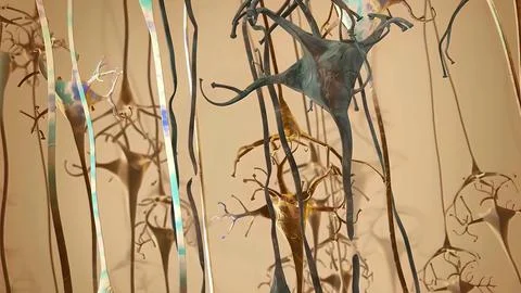 Diffuse axonal injury; is caused by a combination of acceleration, decelerati Stock Illustration