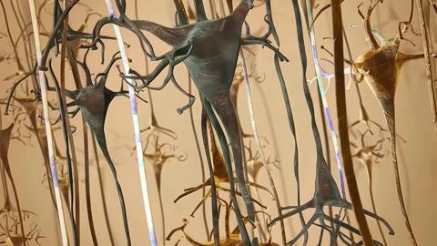 Diffuse axonal injury; is caused by a combination of acceleration, decelerati Stock Illustration