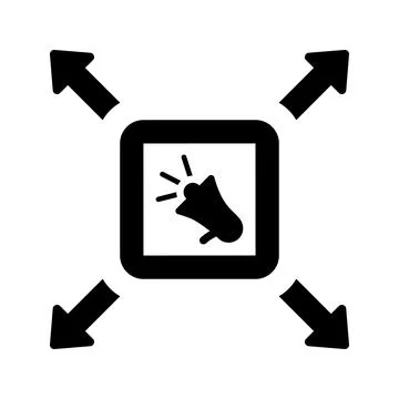 Diffuse, disseminate, expandable icon. Stock Photos