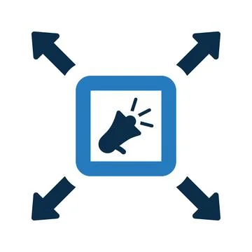 Diffuse, disseminate, expandable icon. Stock Photos