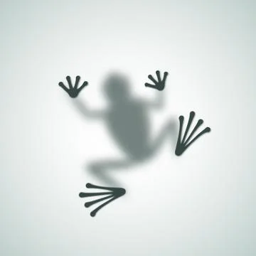 Diffuse Frog Silhouette Shadow Abstract Vector Image Stock Illustration