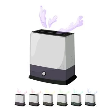 Diffuse humidifier air cartoon vector graphic Illustration