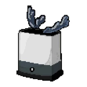 Diffuse humidifier air pixel art vector illustration Stock Illustration