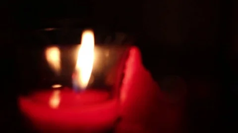 Diffuse light from candles, standing on the table Stock Footage 70112057