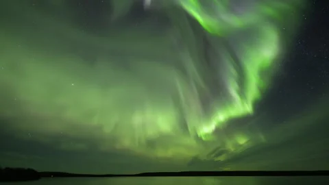 Diffuse Northern Lights with moving lights bands Stock Footage 250295059