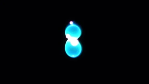 Diffuse Probability Cloud Condenses Onto An Orbital Surface Stock Footage 344513719