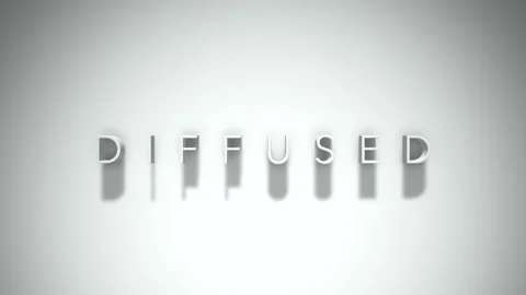 Diffused 3D title animation with shadows on a white background Video stock 297799858