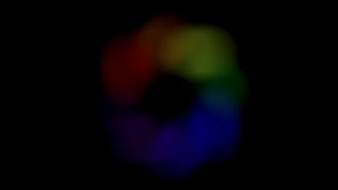 Diffused Circular Loading Animation, featuring a blurred, multicolored ring with 動画素材 283396651