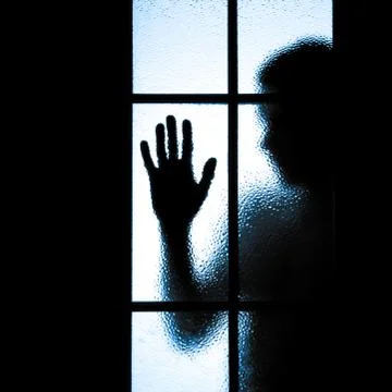 Diffused silhouette of people Stock Photos