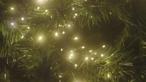 Diffused soft fairy light garland 4K video Stock Footage 229983976