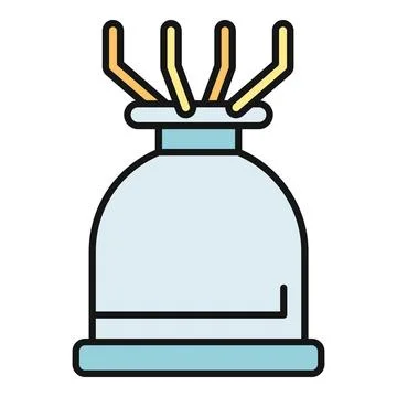 Diffuser with aroma sticks spreading fragrance concept Stock Illustration
