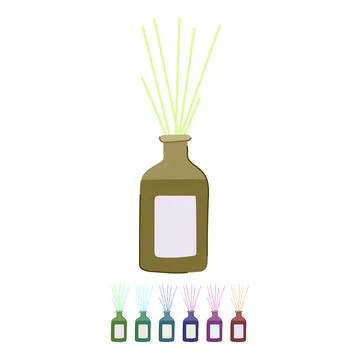 Diffuser aroma sticks vector cartoon graphic Illustration