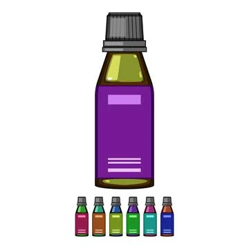 Diffuser essential oil bottle cartoon vector graphic Stock Illustration