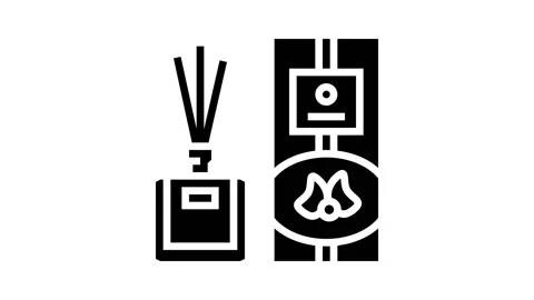 Diffuser sticks bottle perfume glyph icon animation Stock Footage 222811405