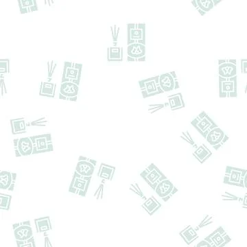 Diffuser sticks bottle perfume glyph seamless pattern 库存插图