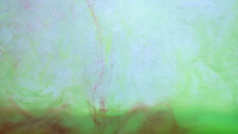 Diffusion of color in water with bursts which create magical abstract images Stock Footage 89831888