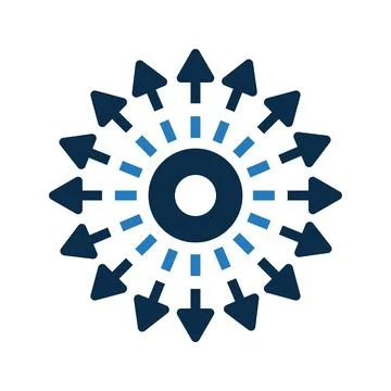 Diffusion, dispersal icon. Stock Illustration
