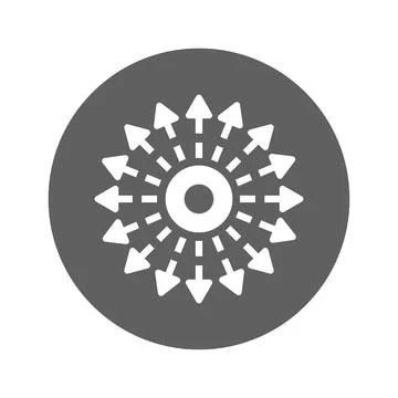 Diffusion, dispersal icon. Stock Illustration