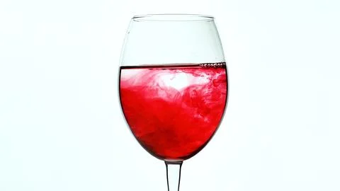 Diffusion effect in a glass of red wine Stock-Fotos