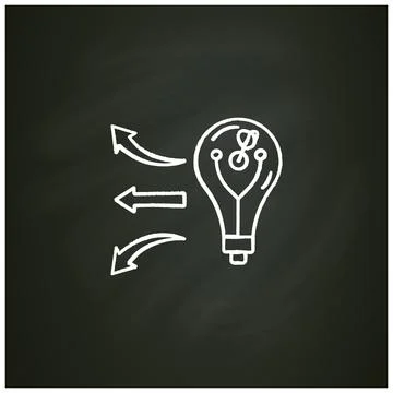 Diffusion of innovations chalk icon Stockillustratie
