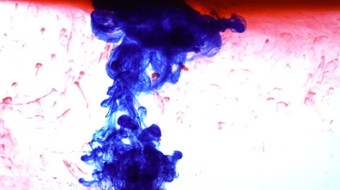 Diffusion of two colors into abstract imagery Video stock 52381029