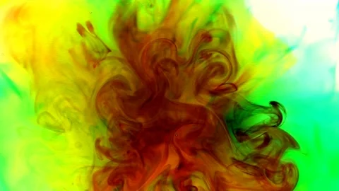 Difusion of power. Abstract paint flow, green tide. Slow motion Stock Footage 160504877
