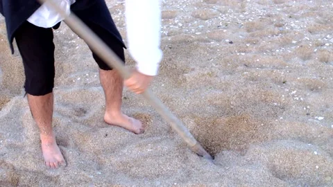 Dig beach Stock Footage 228872018