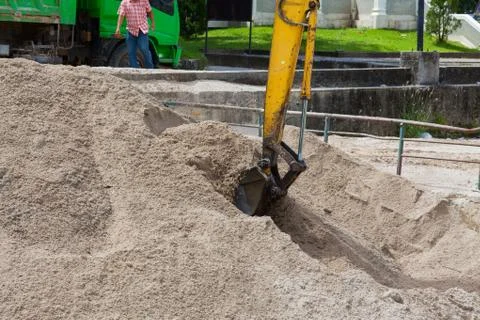 The dig begins Stock Photos