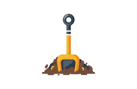 Dig color icon vector, isolated on white background. Beautiful dig icon. Stock Illustration