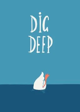 Dig Deep Stock Illustration