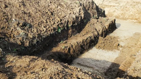 Dig the ground foundation house 스톡 동영상 87914882