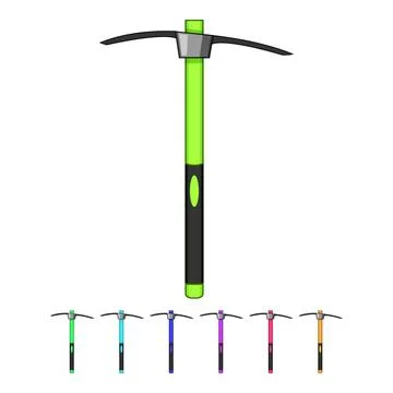 Dig pickaxe cartoon vector graphic Stock Illustration