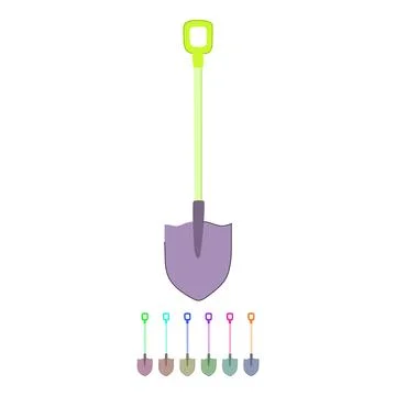 Dig shovel vector cartoon graphic Stock Illustration