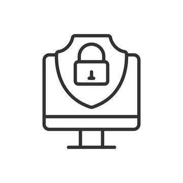 Digest access authentication icon in line design. Digest, access, authentication Stock Illustration