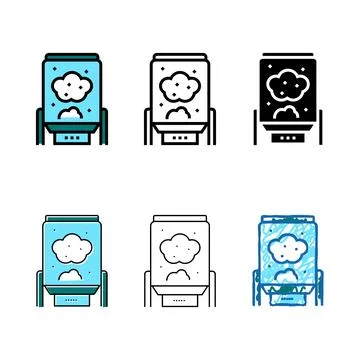 Digester system color icon vector variations Stock Illustration