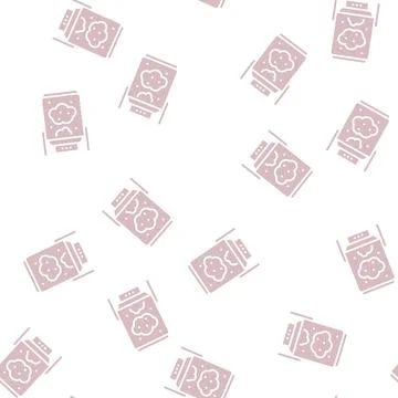 Digester system glyph seamless pattern Stock Illustration