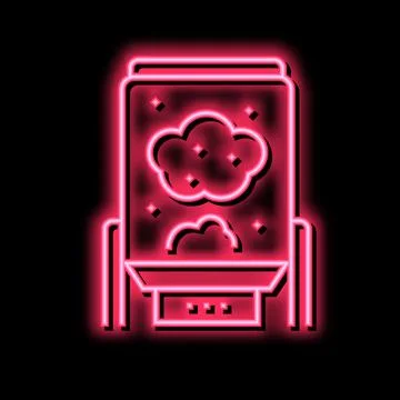 Digester system neon glow icon illustration Stock Illustration