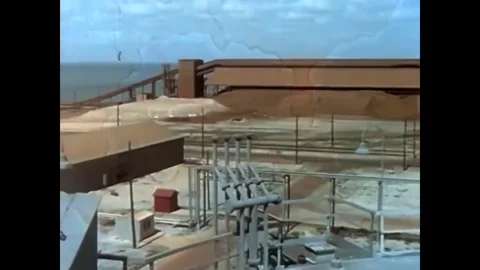 Digesters, settlers and washers process alumina and a reduction plant, a Stock Footage 79515073