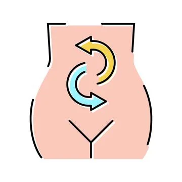 Digesting food color icon vector illustration Stock Illustration