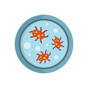 Digestion bacteria icon flat isolated vector Illustrazione stock