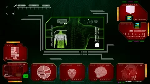 Digestion - Computer Scan - red 01 Stock Footage 59138560