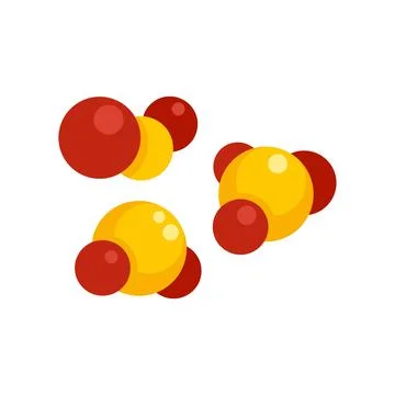 Digestion molecule icon flat isolated vector Illustrazione stock