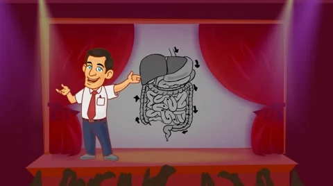 Digestion - Stage Presentation - man 01 스톡 동영상 59912950