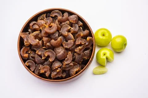 Digestive dried amla candy with fresh Indian gooseberry Фото