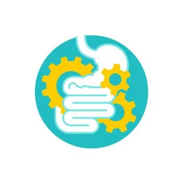 Digestive laxative system icon Stock Illustration
