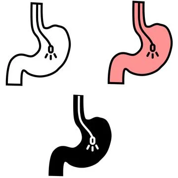 Digestive scope icon. Internal inspection symbol. Gastro examination sign. Stock-Illustration