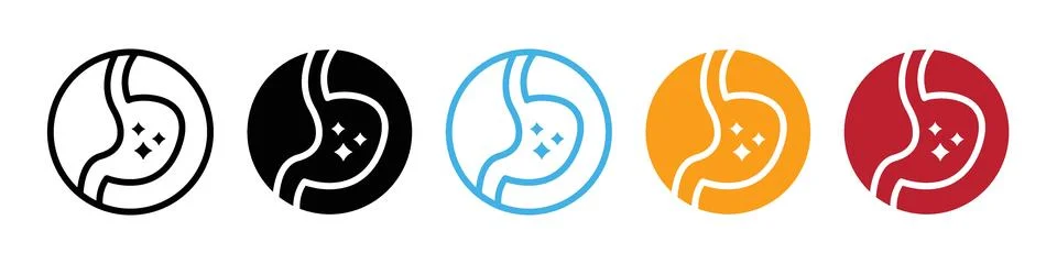 Digestive System Aid Icon for Nutrient Absorption and Gastrointestinal Health Illustrazione stock