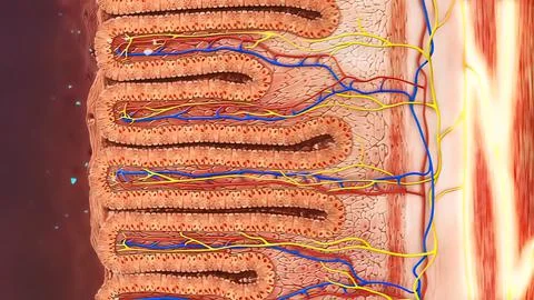 Digestive system - bowel cleaning 3d Stock Illustration