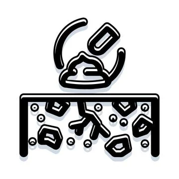 Digestive system process and bowel movement concept illustration Stock Illustration