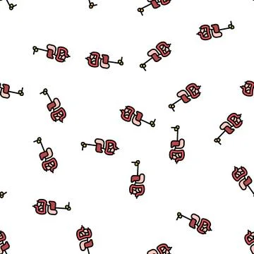 Digestive system vector seamless pattern Stock Illustration